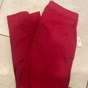 Old Navy Rockstar Sateen Red Jeans